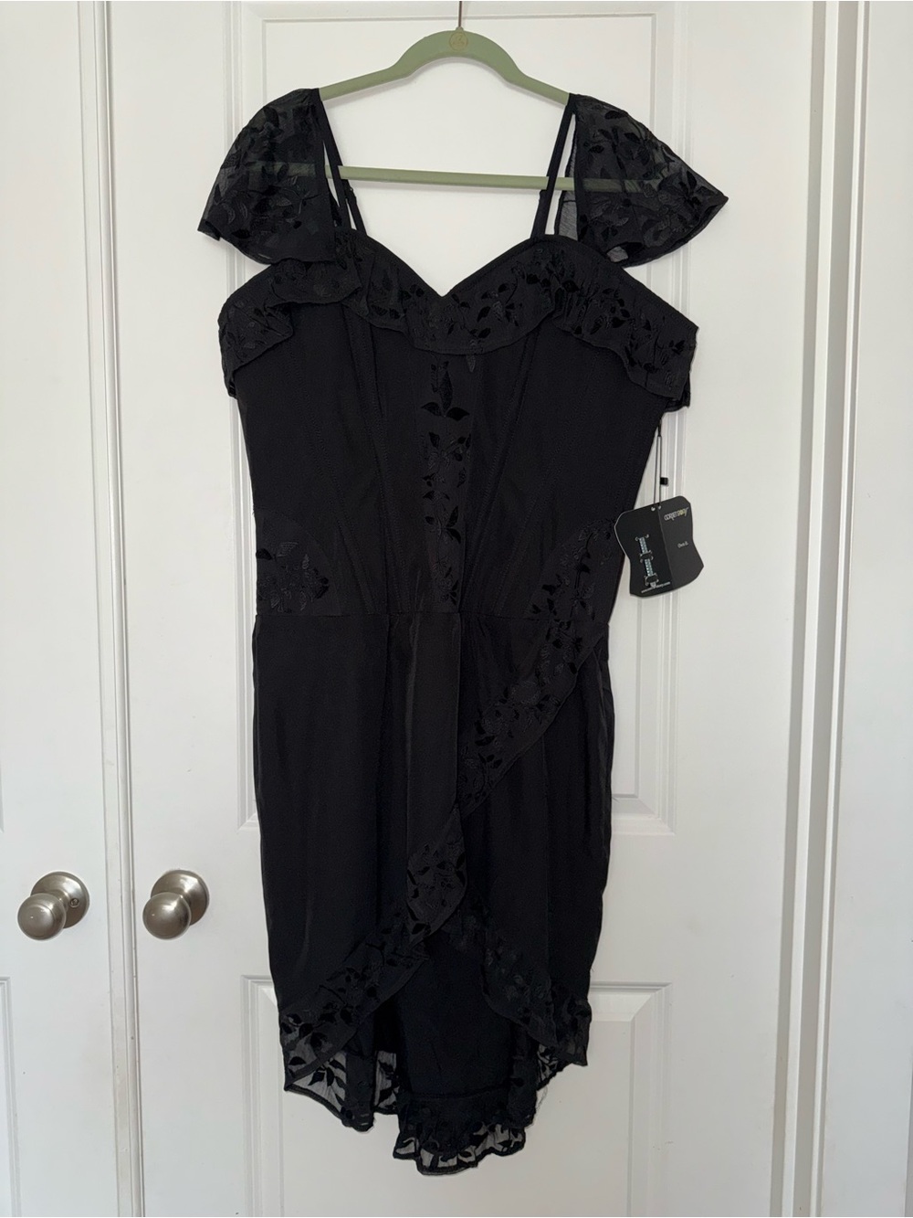 Corset Story Black Lace-Trim Corset Dress